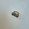 Kashmiri Vintage Traditional Antique Blue & Red Stone Ring