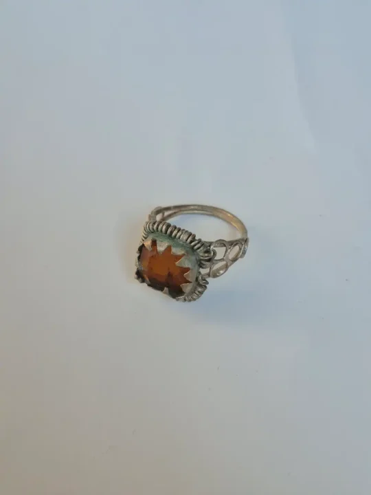 Sooraj Kashmiri Vintage Ring – Traditional Handmade Antique Stone Jewellery