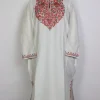 Laiba White Kashmiri Aari Embroidered Pheran in Cashmilon Wool