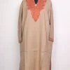 Maham Kashmiri Raffal Wool Hand Sozni Embroidery Pheran Beige