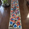 Sonamarg Kashmiri Handmade Silk Thread Chain Stitch Embroidery Runner 4*1ft