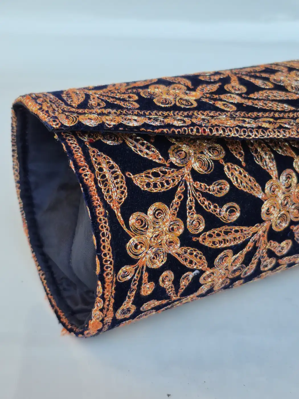 Kashmiri Blue Tilla Work Clutch Bag Mahveen - Image 2