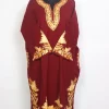 Maleeha Kashmiri Cashmilon Wool Aari Embroidered Red Pheran