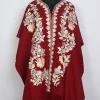 Maroon Aaniya Kashmiri Cape Shawl with Aari Work in Cashmilon Wool