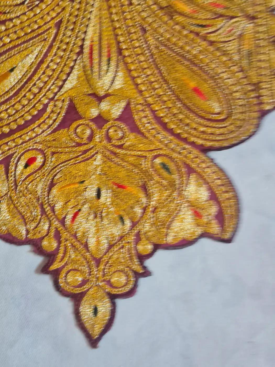 Tasneem Kashmiri Long Neck Tilla Patch Set with 4 Patches - Image 2