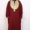 Maroon Phiran | Gul Afshan Cashmilon | Aari Work