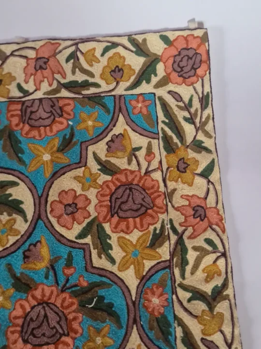 Mehar Chain Stitch Kashmiri Handmade Wall Hanging 3*2Ft - Image 2