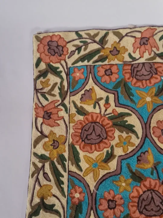 Mehar Chain Stitch Kashmiri Handmade Wall Hanging 3*2Ft - Image 3