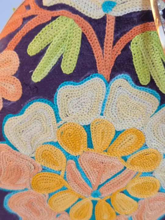 Mehar Kashmiri Multicolored Coconut Bag with Aari Embroidery - Image 2