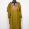 Meher Mustard Yellow Kashmiri Hand Sozni Embroidery Pheran