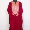 Mehfil Kashmiri Red Velvet Botte Tilla Embroidered Pheran
