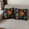 Mehreen Kashmiri Handmade Chain Stitch Silk Cushion Cover | Set of 2 |12*12 Inches