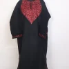 Mehrunisa Floral Embroidered Black Kashmiri Cashmilon Pheran with Aari Work