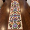 Betab Kashmiri Wool Thread Embroidery  Handmade Chain Stitch Runner 4*1ft
