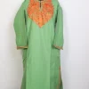 Nilofer Kashmiri Aari Embroidered Green Cashmilon Pheran