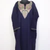 Navy Blue Raffal Wool Hand Sozni and Tilla Embroidery Kashmiri Pheran