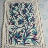 Naqsh-e-Neel Hand Embroidered Namda Rug – Blue & Purple Floral Design | 3×2 ft