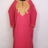 Naqshe Gulab Kashmiri Cashmilon Pink Pheran with Aari Work