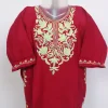 Nashita Kashmiri Girls Pheran With Aari Work In Red Cashmilon Wool (1 to 2Y)