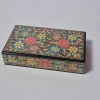 Black Kashmiri Paper Mache Flat Meter Box Nayab 7x4inches