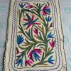 Nazakat Hand Embroidered Namda Rug – Pink & Blue Floral Design | 3×2 ft