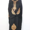 Nimra Kashmiri Pheran In Black Raffal Wool With Botte Tilla Embroidered