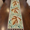 Nishat Kashmiri Silk Thread Chain Stitch Embroidery Runner Mint Green 4*1.5ft
