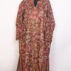 Noor Peach Kashmiri Aari Embroidered Jamawar Pheran Premium Count Wool