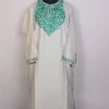 NooreGul White Cashmilon Aari Embroidered Kashmiri Pheran