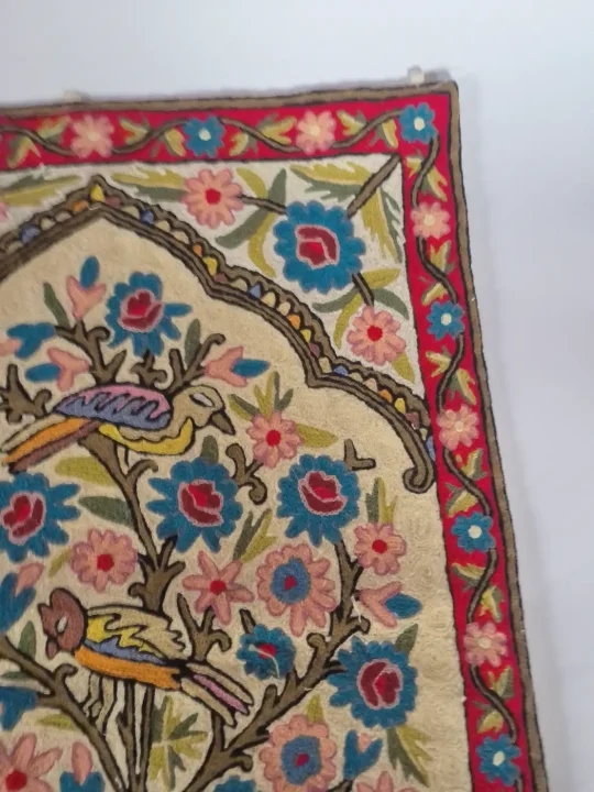 Parinda Chain Stitch Tree Of Life Kashmiri Hand Work Wall Hanging 3*2Ft - Image 2