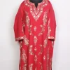 Rabail Kashmiri Cashmilon Wool Boothi Aari Embroidery Pheran Red