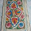 Rang-e-Gul Hand Embroidered Namda Rug – Blue & Pink Floral Design | 3×2 ft