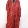 Rehaan Red Kashmiri Jaal Design Pheran With Hand Sozni Work In Premium Count Wool