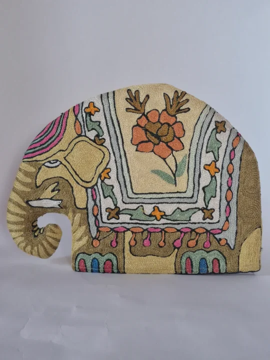 Rimsha Kashmiri Handmade Elephant Chain Stitch Silk Thread Tea Cozy