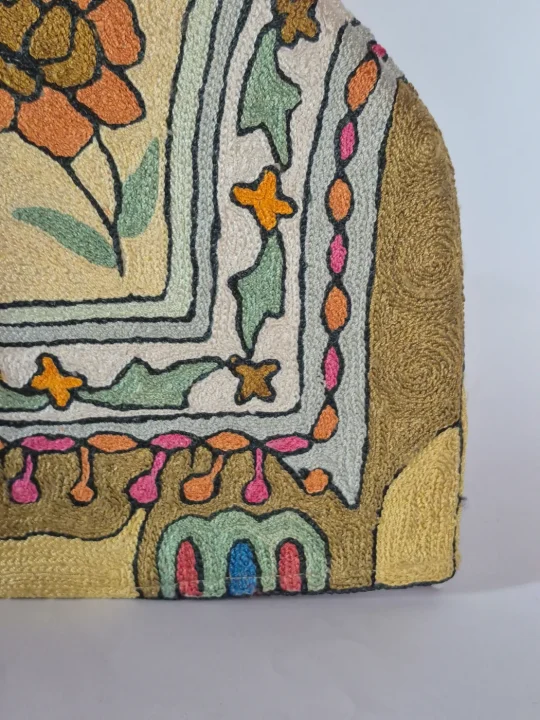 Rimsha Kashmiri Handmade Elephant Chain Stitch Silk Thread Tea Cozy - Image 2