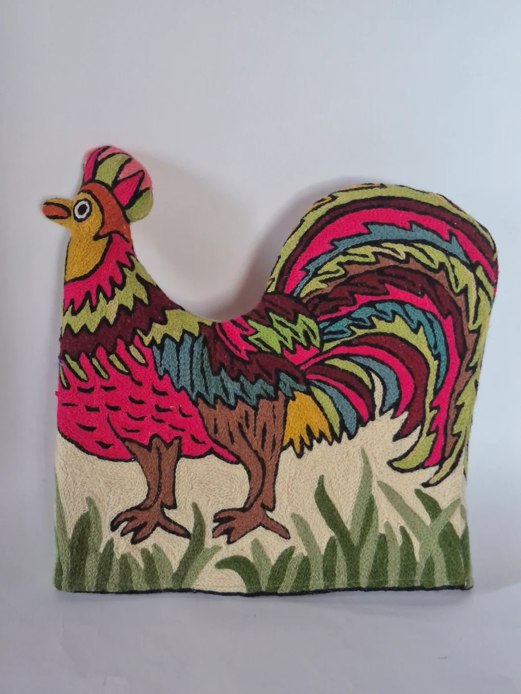 Ruhaib Kashmiri Handmade Roaster Chain Stitch Wool Thread Tea Cozy