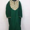 Kashmiri Pheran in Cashmilon Green Aari Embroidery Bahaar