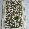 Sabz Naqsh Hand Embroidered Namda Rug – Green Floral Design | 3×2 ft