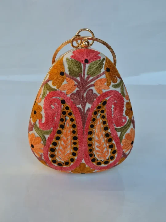 Samia Kashmiri Multicolored Coconut Bag with Aari Embroidery
