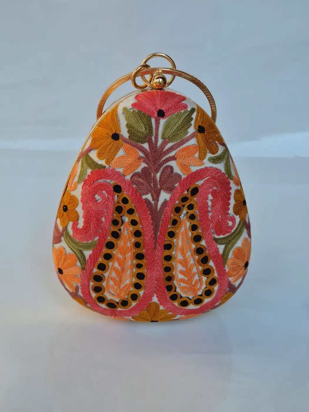 Samia Kashmiri Multicolored Coconut Bag with Aari Embroidery