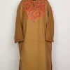 Sehar Brown Kashmiri Aari Embroidered Cashmilon Wool Pheran