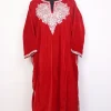 Shafaq Kashmiri Red Velvet Botte Tilla Embroidered Pheran