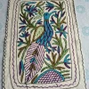 Shahkaar Hand Embroidered Namda Rug – Peacock Floral Design | 3×2 ft
