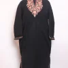 Nabila Kashmiri Girls Pheran in Black Cashmilon Wool with Aari Work