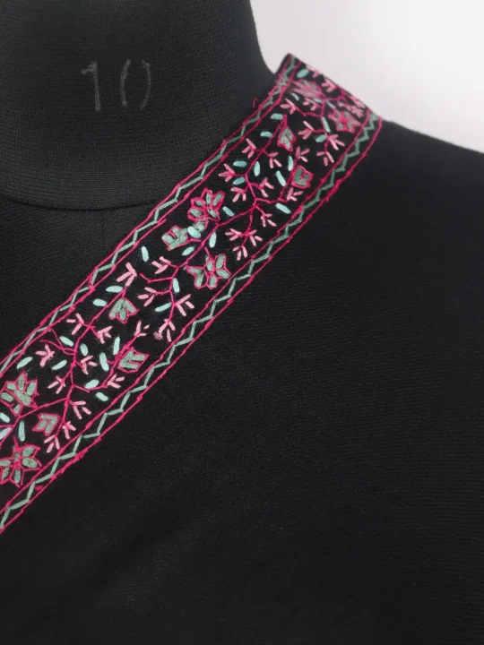 Sharmeen Kashmiri Hand Sozni Embroidred Black Stole - Image 3