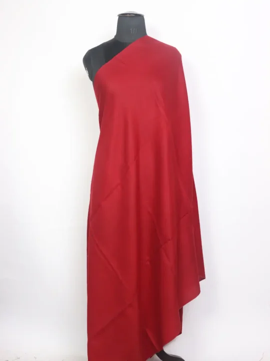 Shirin Maroon Kashmiri Toosha Wool Plain Shawl