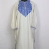 Mahira Kashmiri Aari Embroidered White Cashmilon Pheran