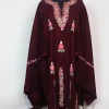 Suhaina Kashmiri Pheran 3 Pc Set In Cashmilon wool With Aari Work | Maroon