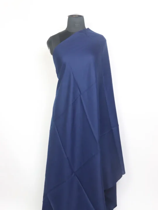 Taranum Kashmiri Toosha Wool Plain  Navy Blue Shawl