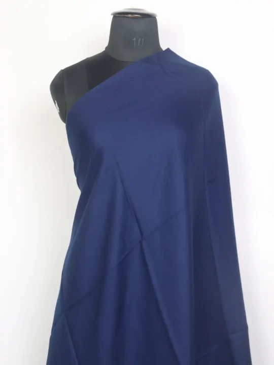 Taranum Kashmiri Toosha Wool Plain Navy Blue Shawl - Image 2